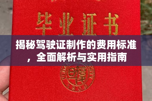 建湖揭秘驾驶证制作的费用标准，全面解析与实用指南
