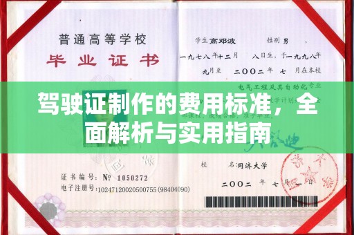 建湖驾驶证制作的费用标准，全面解析与实用指南
