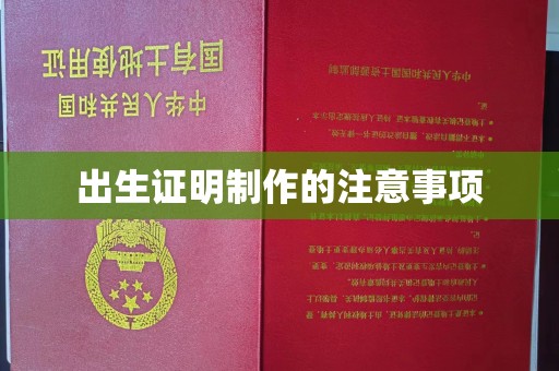 建湖出生证明制作的注意事项