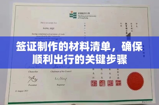建湖签证制作的材料清单，确保顺利出行的关键步骤