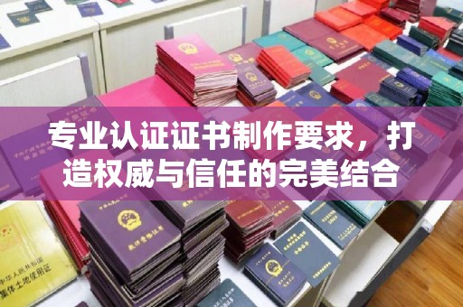 建湖专业认证证书制作要求，打造权威与信任的完美结合