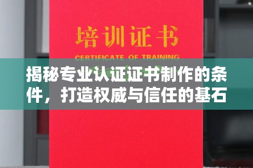 建湖揭秘专业认证证书制作的条件，打造权威与信任的基石
