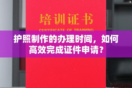建湖护照制作的办理时间，如何高效完成证件申请？