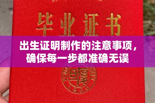 建湖出生证明制作的注意事项，确保每一步都准确无误