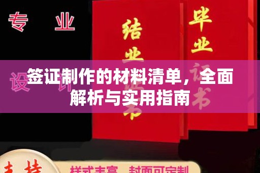 建湖签证制作的材料清单，全面解析与实用指南