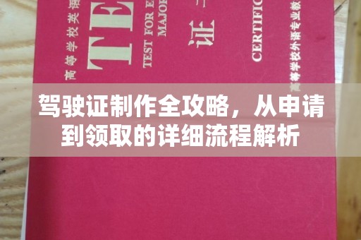 建湖驾驶证制作全攻略，从申请到领取的详细流程解析